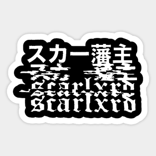 Scarlxrd White Xn Black Sticker